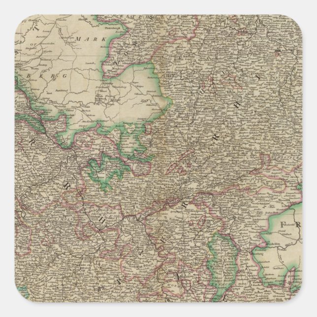 Upper, Lower Rhine circles Square Sticker (Front)