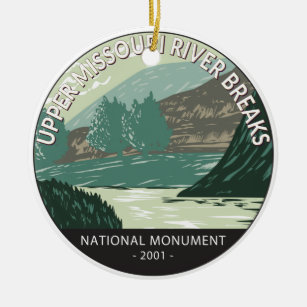 Upper Missouri River Breaks National Monument   Ceramic Ornament
