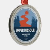 Upper Missouri Wild And Scenic River Metal Ornament (Right)