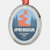 Upper Missouri Wild And Scenic River Metal Ornament (Left)