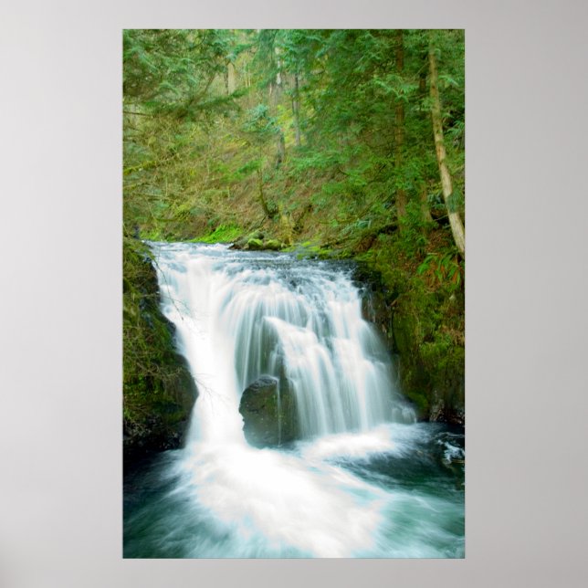 Upper Multnomah Falls Oregon Poster (Front)