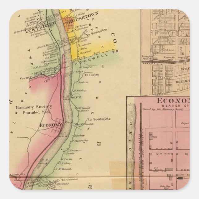 Upper Ohio River and Valley 10 Square Sticker (Front)