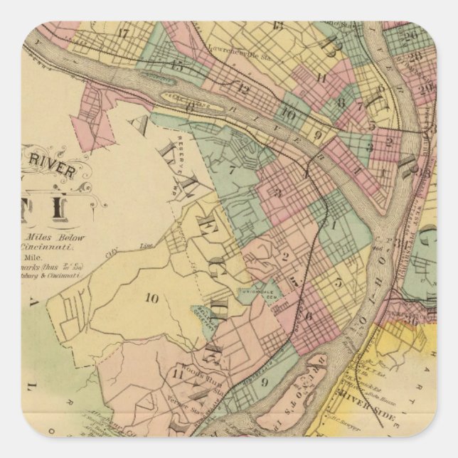 Upper Ohio River and Valley 10 Square Sticker (Front)