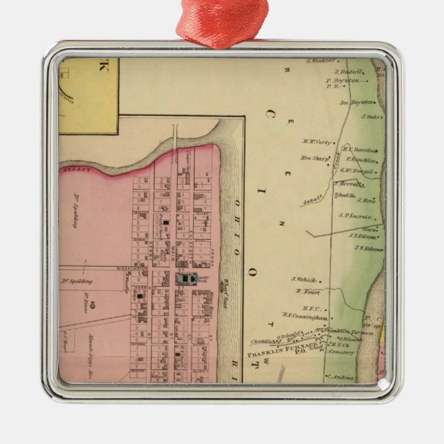 Upper Ohio River and Valley 3 Metal Ornament (Front)