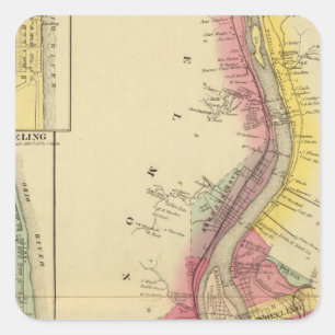 Upper Ohio River and Valley 5 Square Sticker