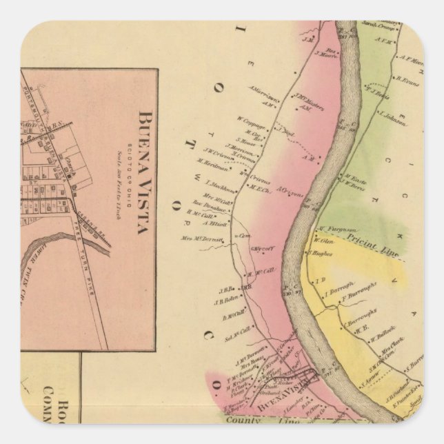 Upper Ohio River and Valley 6 Square Sticker (Front)