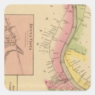 Upper Ohio River and Valley 6 Square Sticker
