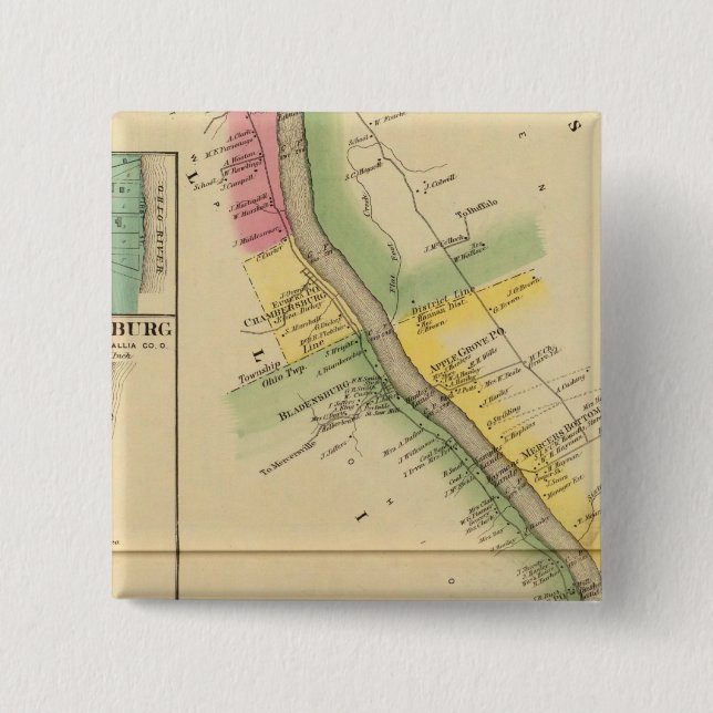 Upper Ohio River and Valley 7 15 Cm Square Badge (Front)