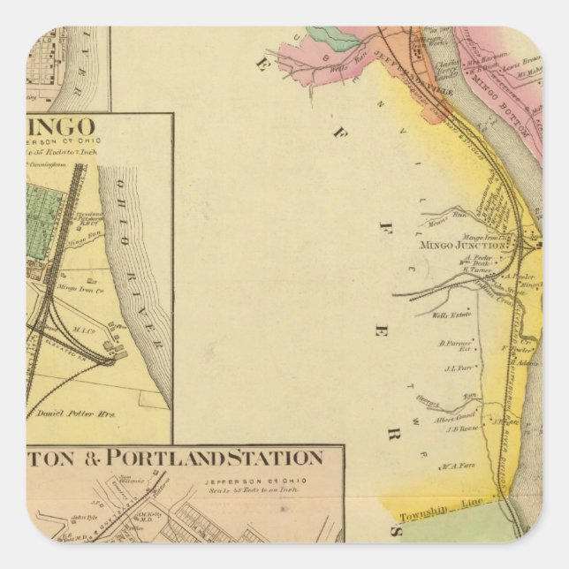 Upper Ohio River and Valley 7 Square Sticker (Front)