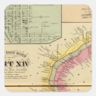 Upper Ohio River and Valley 8 Square Sticker