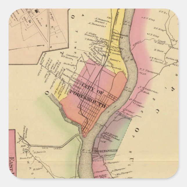 Upper Ohio River and Valley 8 Square Sticker (Front)