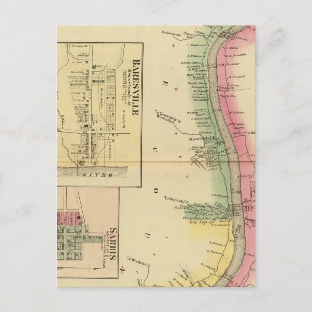 Upper Ohio River and Valley part Postcard (Front)