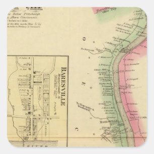 Upper Ohio River and Valley part Square Sticker