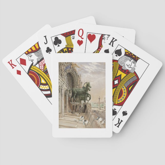 Upper portion of the facade of St. Mark's Church, Playing Cards (Back)