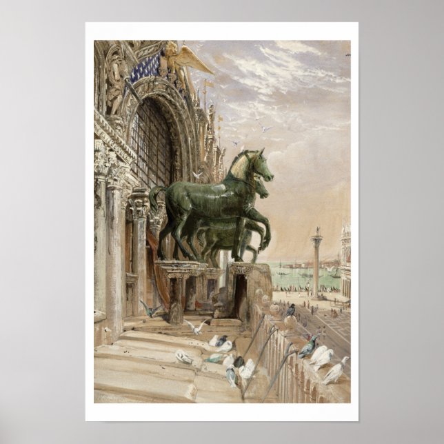 Upper portion of the facade of St. Mark's Church, Poster (Front)