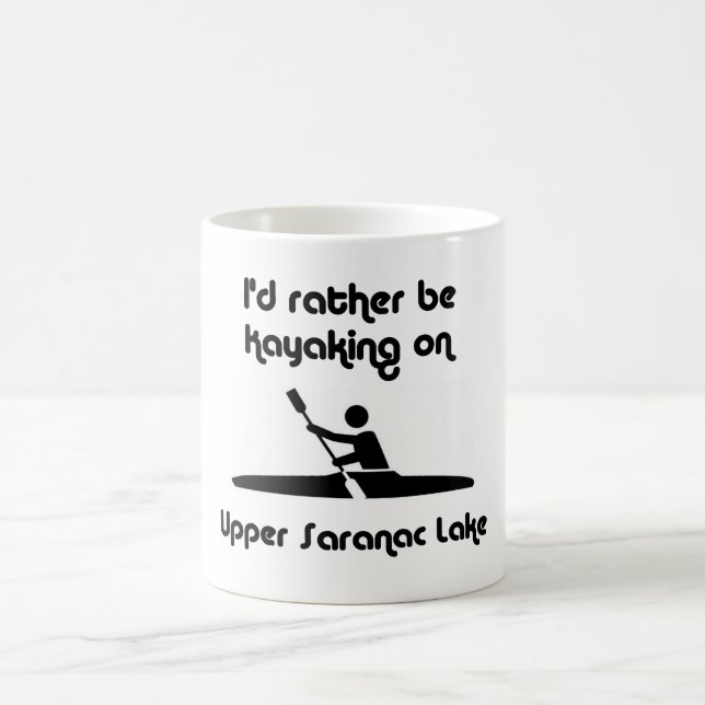 upper saranac id kayaking coffee mug (Center)