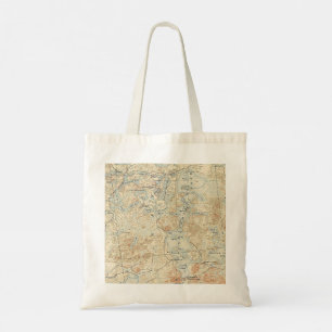 Upper Saranac Lake Detail from Old Topographic Map Tote Bag