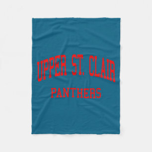 Upper st. clair high school hs pittsburgh pa retro fleece blanket