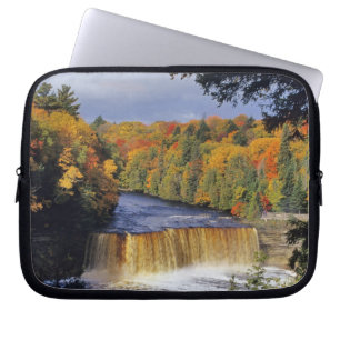 Upper Tahquamenon Falls in UP Michigan in autumn Laptop Sleeve