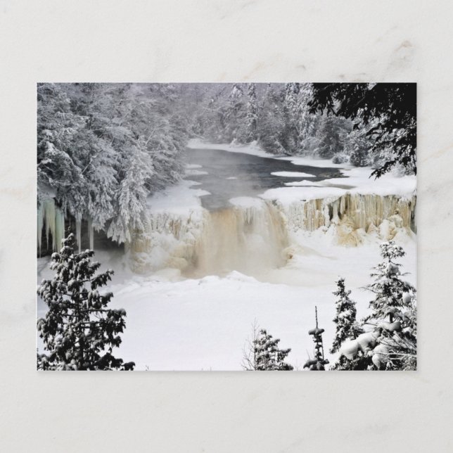 Upper Tahquamenon Falls-postcardcopy Postcard (Front)