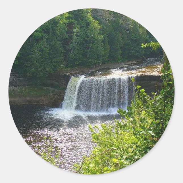 Upper Tahquamenon Falls State Park, MI Classic Round Sticker (Front)