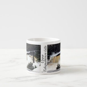 Upper Tahquamenon Falls winter espresso mug