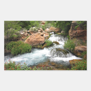 Upper Tapeats Creek Waterfall - Grand Canyon Rectangular Sticker