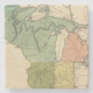 Upper Territories of the the United States Stone Coaster