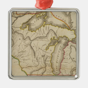 Upper Territories of the United States Metal Ornament