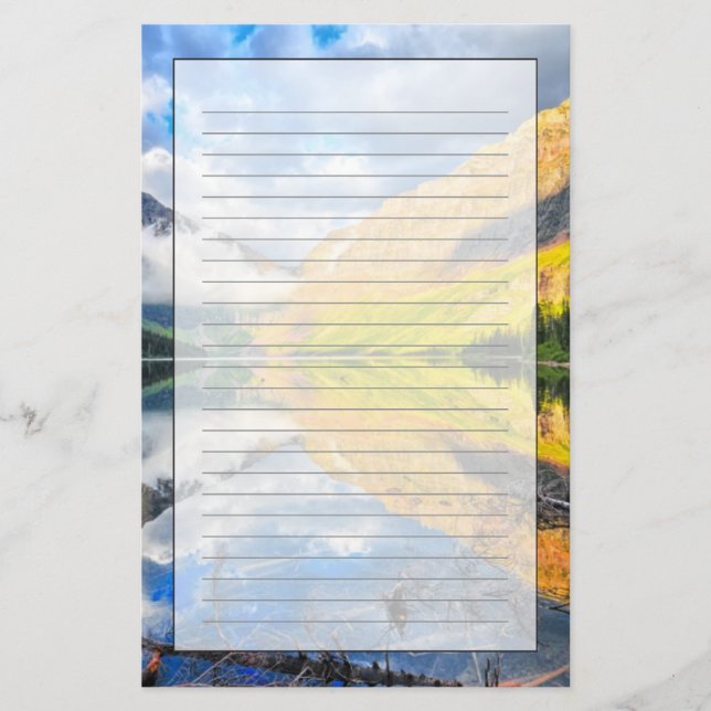 Upper Two Medicine Lake at Sunrise Stationery (Front)