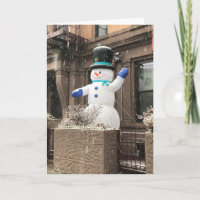 Upper West Side Snowman New York City NYC Snow