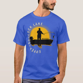 Upper WoodLake Fishing Michigan Sunrise T-Shirt