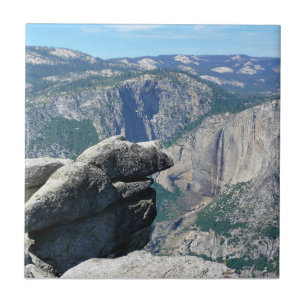 Upper Yosemite Falls from Glacier Point, CA Ceramic Tile