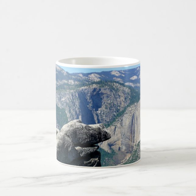 Upper Yosemite Falls from Glacier Point, CA Coffee Mug (Center)