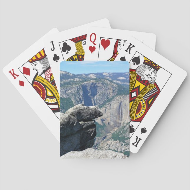 Upper Yosemite Falls from Glacier Point, CA Playing Cards (Back)