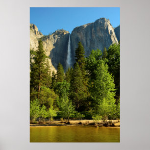 Upper Yosemite Falls, Merced River, Yosemite Poster