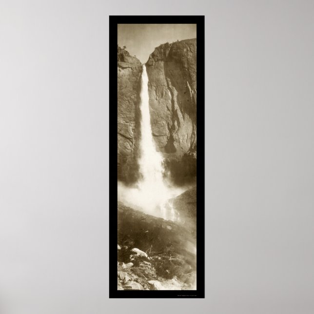 Upper Yosemite Falls Photo 1908 Poster (Front)