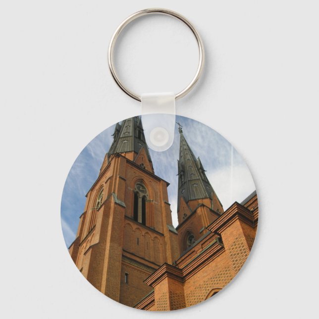 Uppsala Cathedral Sweden Key Ring (Front)
