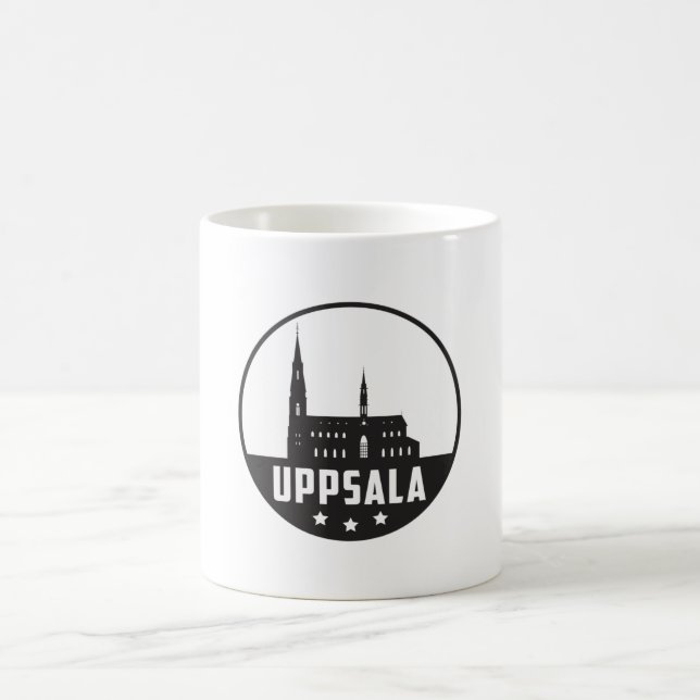 Uppsala Sweden City Skyline Cityscape Funny Gift Coffee Mug (Center)