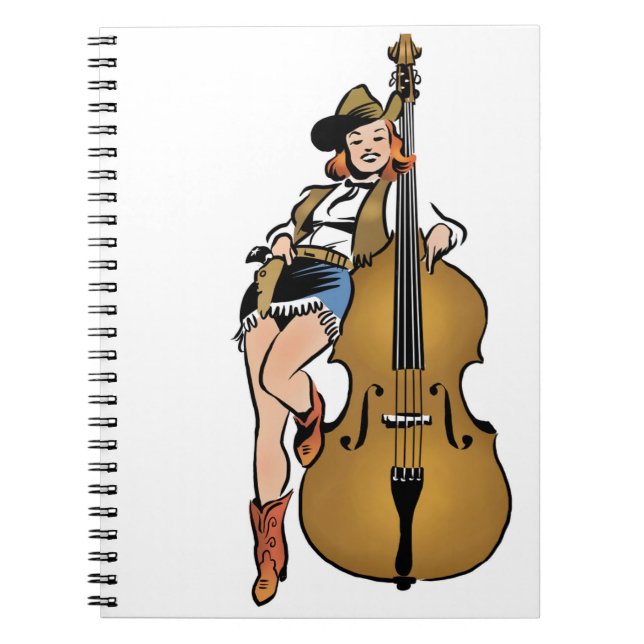 Upright Bass girl notebook (Front)