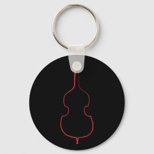 Upright Bass Ink Keychain