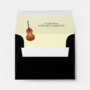 Upright Bass Musician Music Teacher Jazz Band Envelope