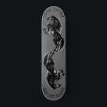 Upright Black Wild Horse - Black& White Drawing - Skateboard<br><div class="desc">Upright Black Wild Horse - Black and White Drawing Animal Art Mustang Horses by MIGNED - Add Your Unique Text / Choose your favourite colours - Resize and move or remove elements with customisation tool ! You can also transfer my designs to more than 1000 Zazzle products.</div>