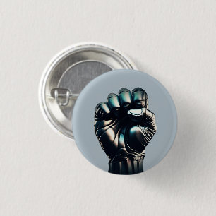 UPRIGHT FIST 2a Pin Button Badge