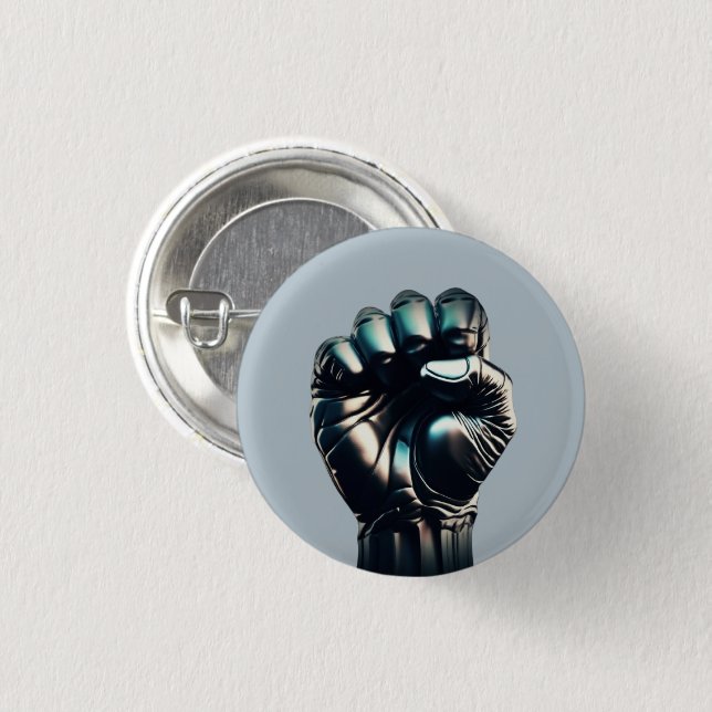 UPRIGHT FIST 2a Pin Button Badge (Front & Back)