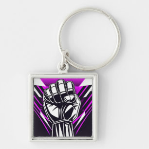 UPRIGHT FIST Comic-scope Key Ring