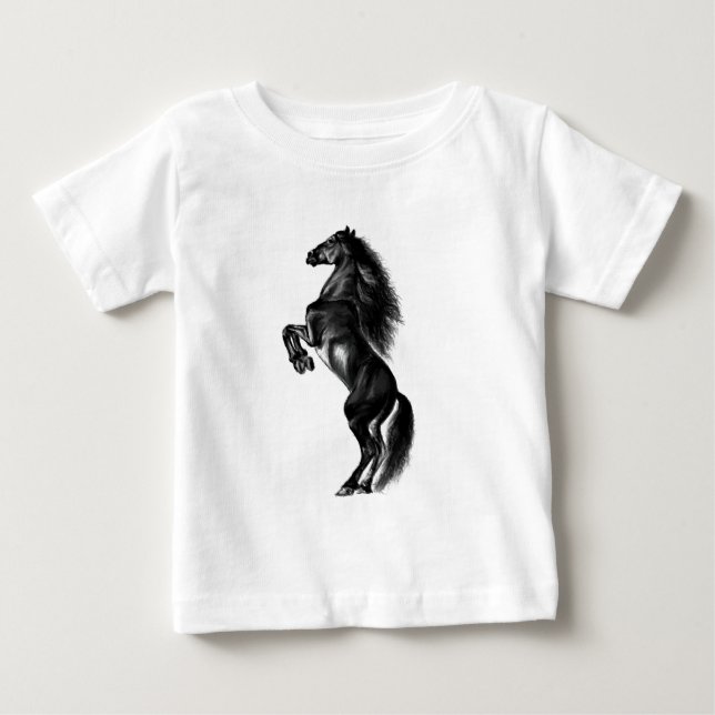 Upright Horse Baby T-Shirt (Front)