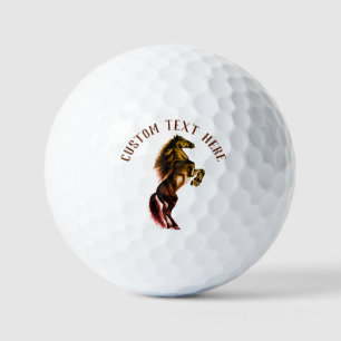 Upright Horse Golf Balls with Custom Text
