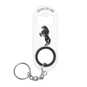 Upright Horse Keychain Bottle Opener - Custom Text