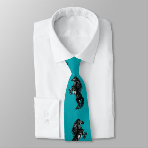 Upright Horse Neck Tie Custom Text Choose Colour